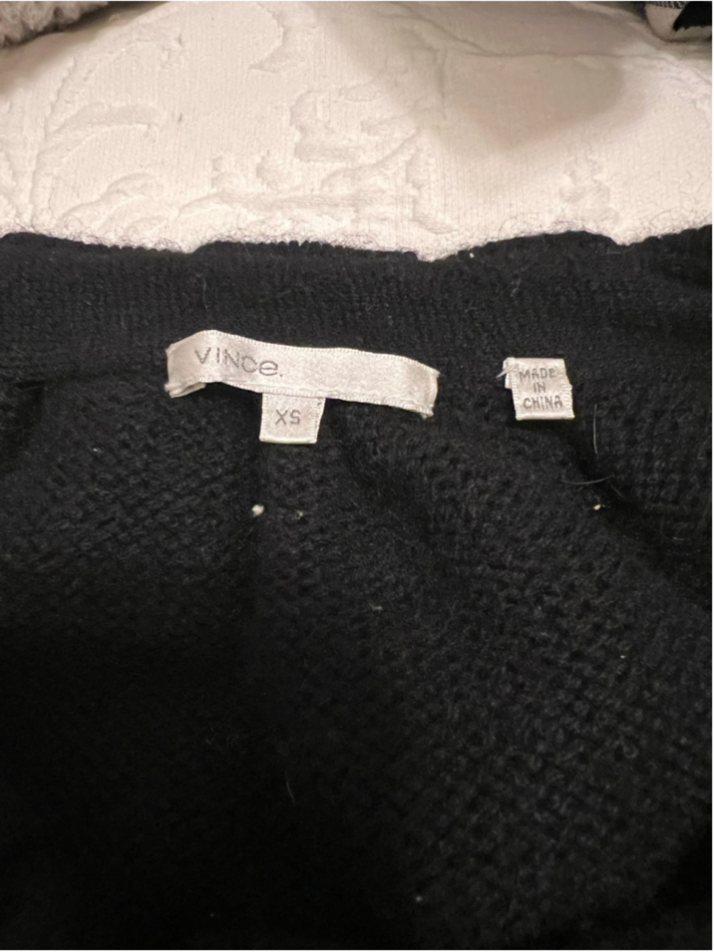 Vince Alpaca Wool Cashmere Cardigan Black Belted Knit Snap Button Classic XS - Picture 3 of 7